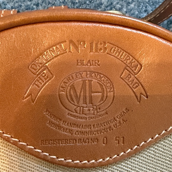 Elegant Tan Leather and Canvas Crossbody Bag - Picture 2 of 4